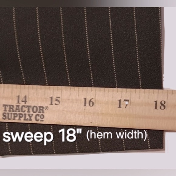 VTG 90 USA Gorpcore Goth Black Pin Stripe Suit Blazer Mini Skirt 3/4 Long Sleeve - Picture 15 of 16